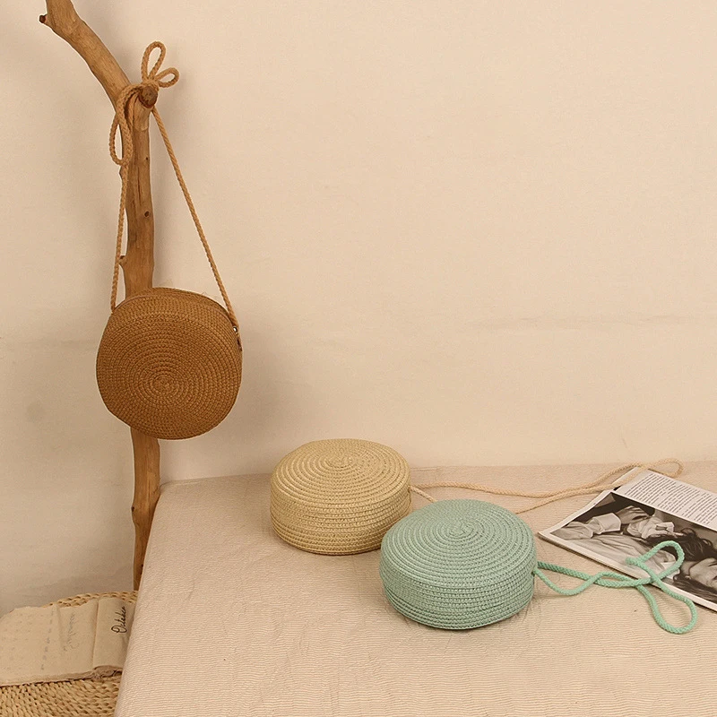 Round Straw Bag Women Woven Beach Crossbody Bag for Ladies Cute Shoulder Rattan Handmade Knitted Candy Color Small Handbag
Round Straw Bag Women Woven Beach Crossbody Bag for Ladies Cute Shoulder Rattan Handmade Knitted Candy Color Small Handbag