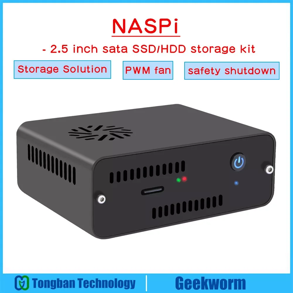 New Geekworm NASPi 2.5 inch SATA HDD/SSD NAS Case Storage Kit for Raspberry Pi 4 8GB/4GB/2GB (Support HDD/SSD Not Exceed 9.8mm)
New Geekworm NASPi 2.5 inch SATA HDD/SSD NAS Case Storage Kit for Raspberry Pi 4 8GB/4GB/2GB (Support HDD/SSD Not Exceed 9.8mm)
