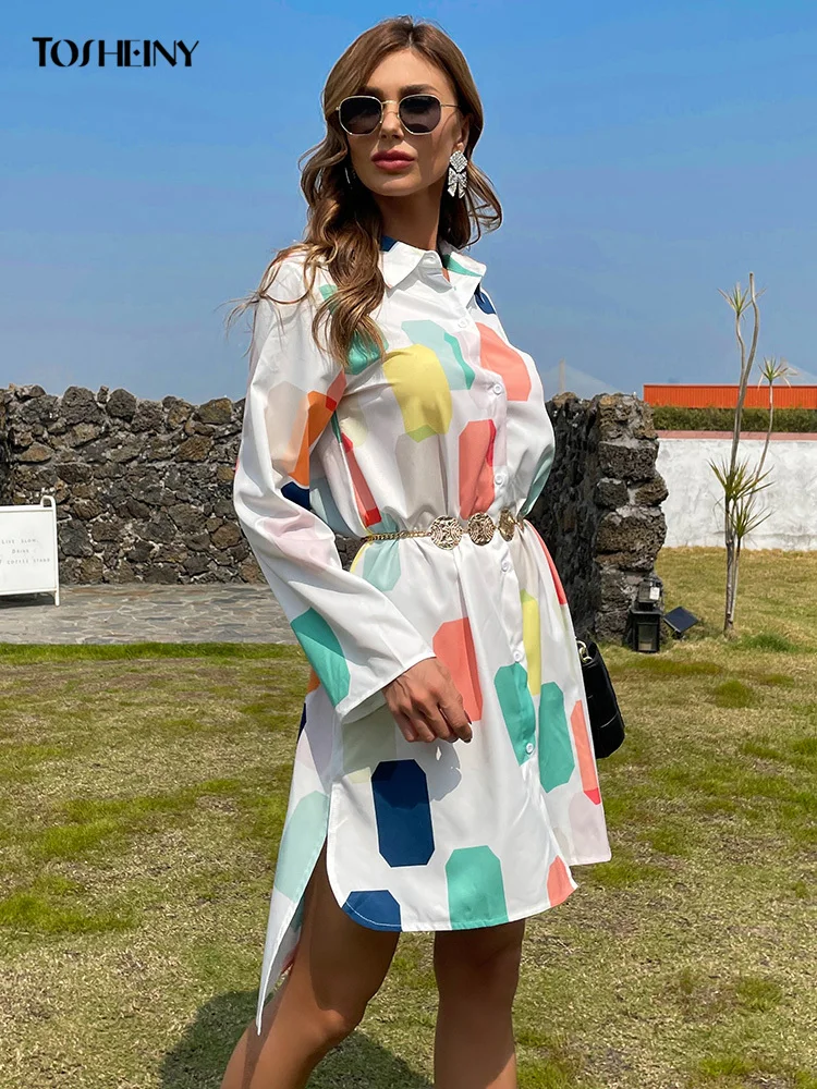 Tosheiny New Summer Dress Sexy Vintage Stand Collar Slit High Low Hem Geographic Long Sleeve Elegant Patchwork Color Short Dress
Tosheiny New Summer Dress Sexy Vintage Stand Collar Slit High Low Hem Geographic Long Sleeve Elegant Patchwork Color Short Dress
