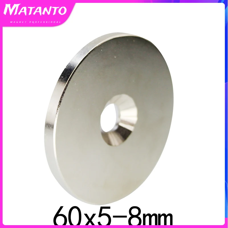 1/2/3 pcs 60x5-8mm Magnet 60*5 mm Hole 8mm Countersunk Neodymium Magnetic 60*5-8mm Permanent NdFeB Magnet
1/2/3 pcs 60x5-8mm Magnet 60*5 mm Hole 8mm Countersunk Neodymium Magnetic 60*5-8mm Permanent NdFeB Magnet