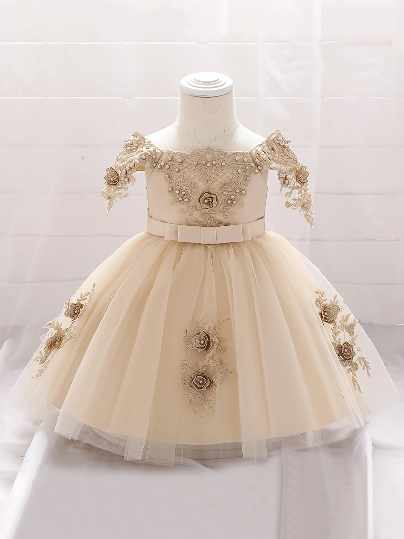 Girls Party Dresses Baby Girls Elegant Floral Embroidery Ball Gown Lace Off Shoulder Mesh Princess Dress Clothes
Girls Party Dresses Baby Girls Elegant Floral Embroidery Ball Gown Lace Off Shoulder Mesh Princess Dress Clothes