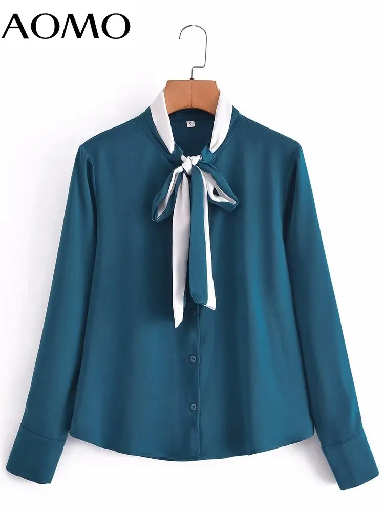 AOMO 2022 Women Bow Neck Blouse Long Sleeve Chic Female Office Lady Shirt Blusas 3A69A
AOMO 2022 Women Bow Neck Blouse Long Sleeve Chic Female Office Lady Shirt Blusas 3A69A