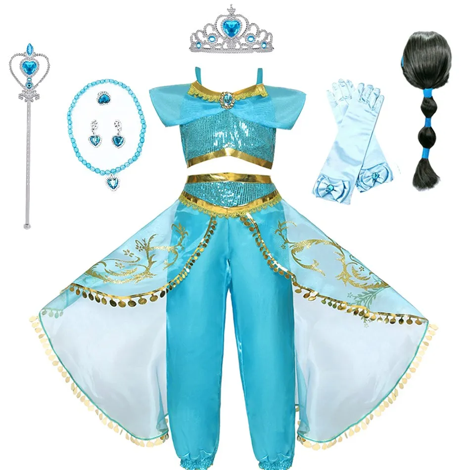 Girls Arabian Princess Performance Costume Dress For Halloween Carnival Party Children Aladdin Lamp Fancy Outfit Girl Clothes
Girls Arabian Princess Performance Costume Dress For Halloween Carnival Party Children Aladdin Lamp Fancy Outfit Girl Clothes