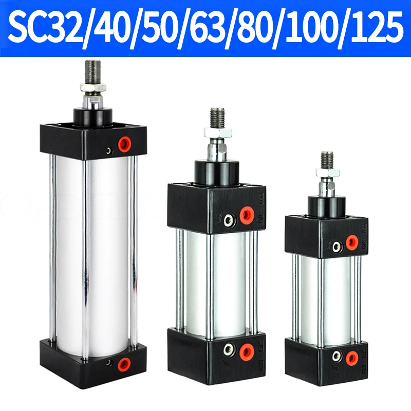 SC Air Cylinders SC32/40/50/63/80/125mm Bore double action Pneumatic Cylinder Tools Big Thrust Piston 25/50/75/100/200/500mm
SC Air Cylinders SC32/40/50/63/80/125mm Bore double action Pneumatic Cylinder Tools Big Thrust Piston 25/50/75/100/200/500mm