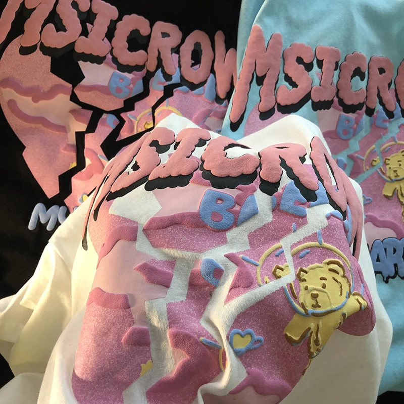 Cartoon Short Sleeve T-shirt Women's Foam Broken Love Hearts Printing Couple Tops Vintage Streetwear Goth Clothes Y2k Shirts
Cartoon Short Sleeve T-shirt Women's Foam Broken Love Hearts Printing Couple Tops Vintage Streetwear Goth Clothes Y2k Shirts
