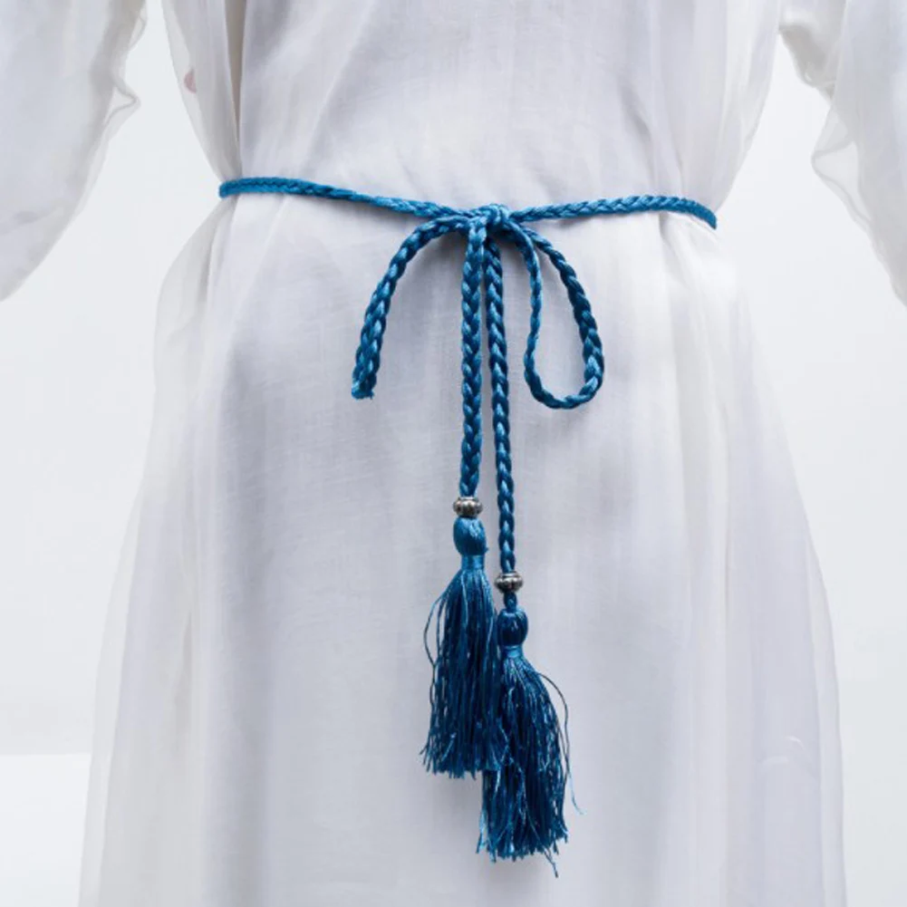New Women Waist Chain Knotted Waist Chain Dress Summer Woven Waist Rope Chinese Braided Style Woven Tassel Belt Knot Decorated
New Women Waist Chain Knotted Waist Chain Dress Summer Woven Waist Rope Chinese Braided Style Woven Tassel Belt Knot Decorated