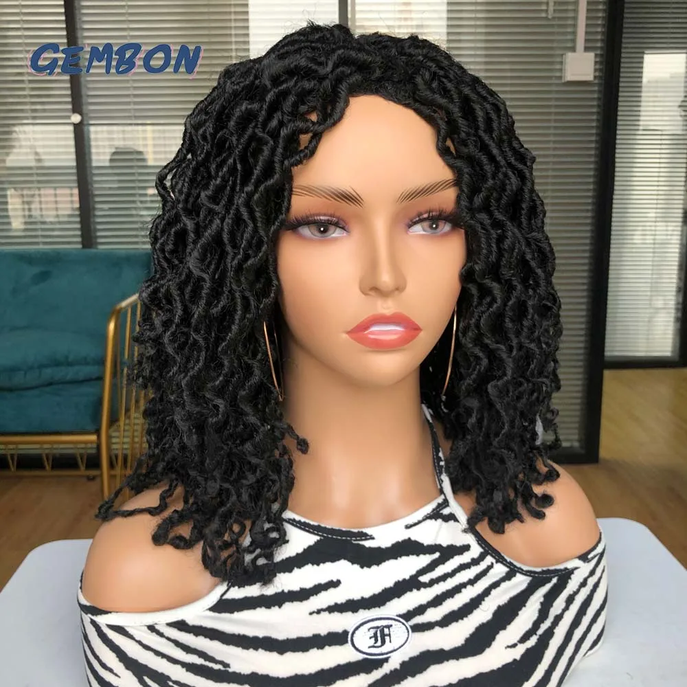 Синтетический парик Dreadlock из искусственных необработанных коротких волос афро