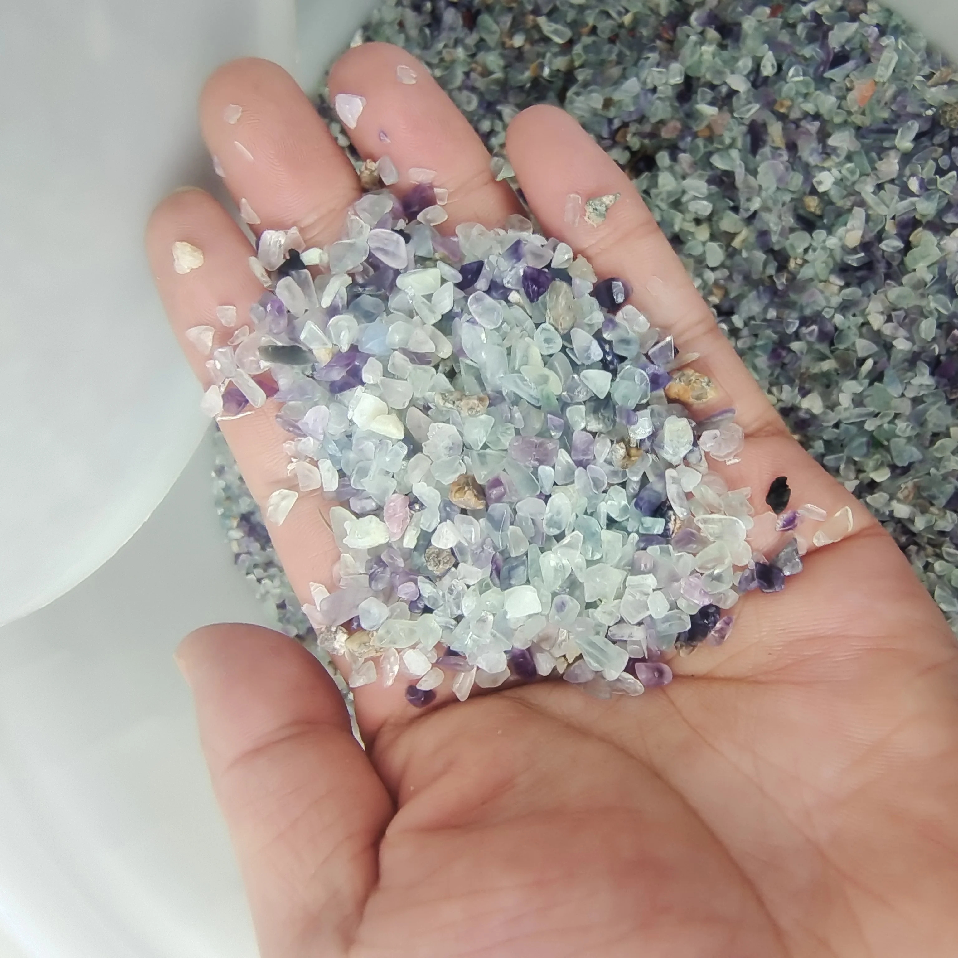 3-5mm Natural colourful Fluorite Chip Stone I Shape Gravel Loose Gravel Stone For DIY Jewelry Making Material Fish Tank Decor
3-5mm Natural colourful Fluorite Chip Stone I Shape Gravel Loose Gravel Stone For DIY Jewelry Making Material Fish Tank Decor
