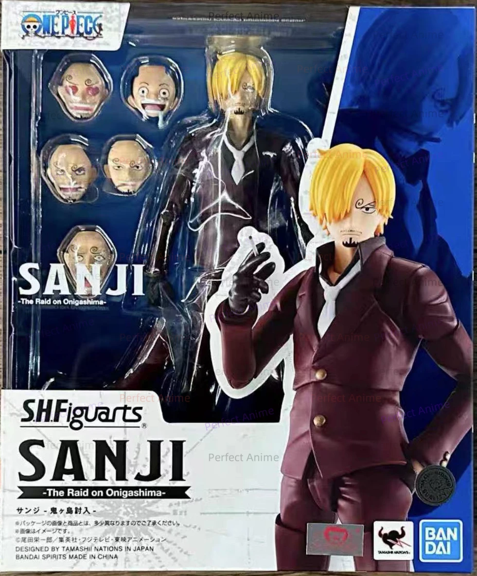 100% Оригинальные Bandai SH фигуртс SHF One Piece Sanji The Raid on Onigashima искусственные Аниме