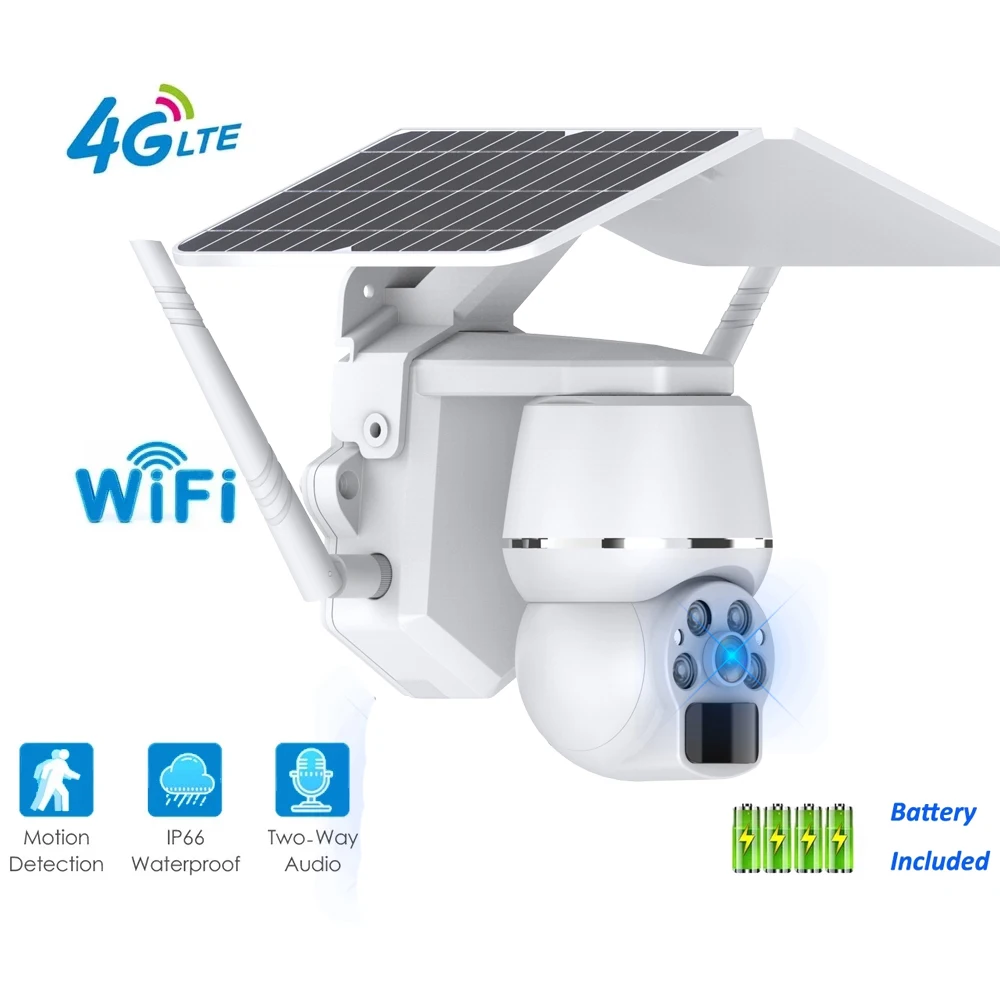 HONTUSEC 3MP 4G Solar PTZ Outdoor Waterproof Video Camera Color Night Vision Security Camera Two Way Audio Solar IP Camera
HONTUSEC 3MP 4G Solar PTZ Outdoor Waterproof Video Camera Color Night Vision Security Camera Two Way Audio Solar IP Camera