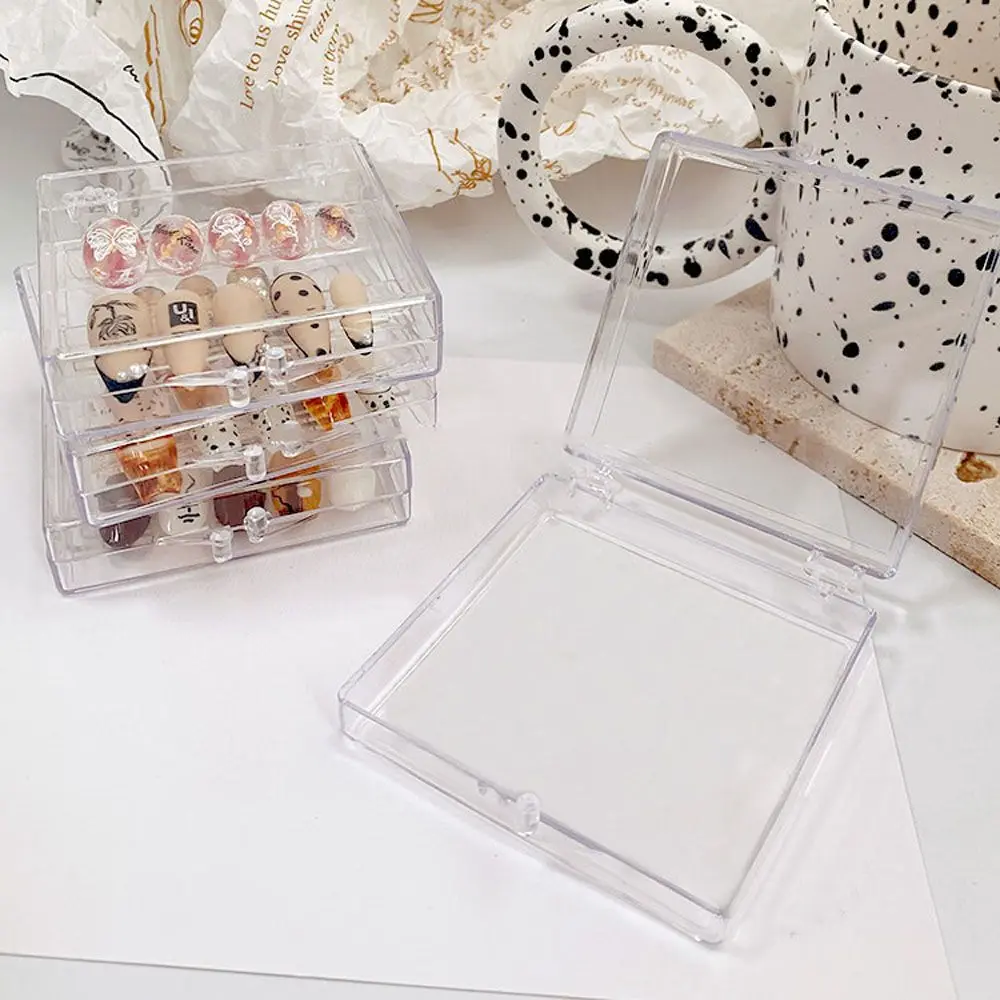 False Nail Press on Wearing Gift Box High-end Transparent Square Flip Manicure Tool Display Rack Packing Box for Fake Nails
False Nail Press on Wearing Gift Box High-end Transparent Square Flip Manicure Tool Display Rack Packing Box for Fake Nails