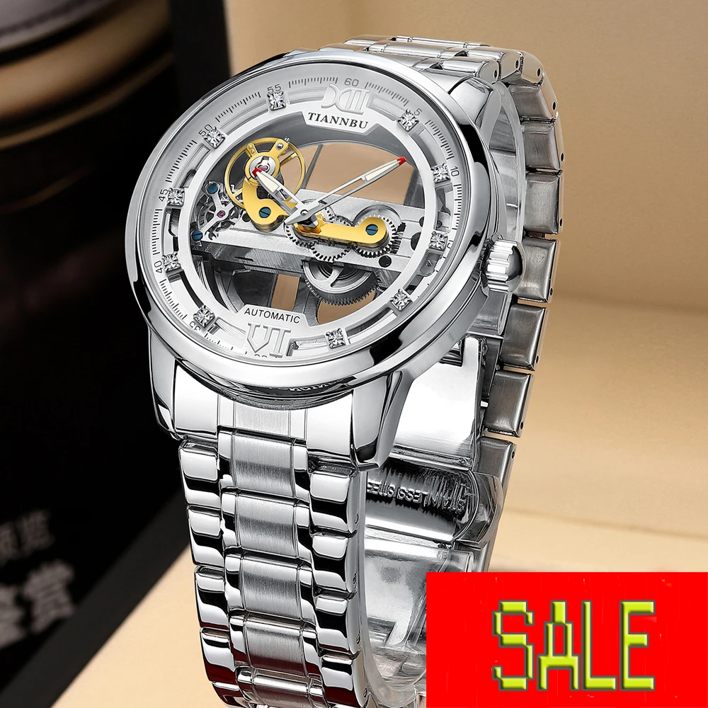 Часы наручные мужские с римскими цифрами, водонепроницаемые светящиеся автоматические механические с инкрустированным фианитом цифербла... 
Часы наручные мужские с римскими цифрами, водонепроницаемые светящиеся автоматические механические с инкрустированным фианитом цифербла...