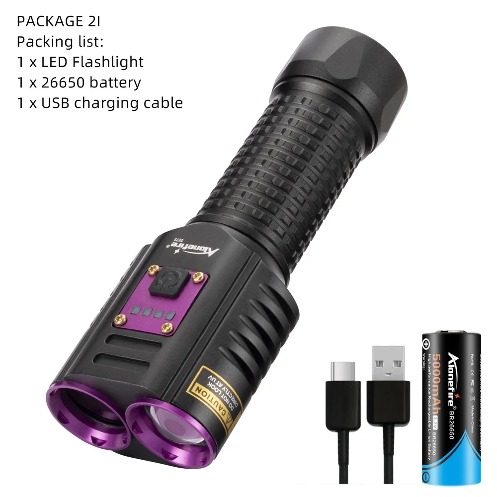 AloneFire SV72 Фонарь 2-в-1 УФ белый свет 20Вт
AloneFire SV72 Фонарь 2-в-1 УФ белый свет 20Вт