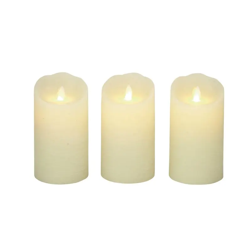 6"H Unscented Wax Flameless Candle with Remote Control (Set of 3)
6"H Unscented Wax Flameless Candle with Remote Control (Set of 3)