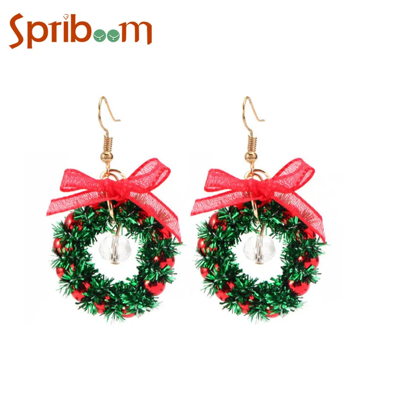 Bow Green Wreath Christmas Earrings for Women Cute Christmas Tree Drop Earring Classic Jewelry Xmas Party Accessories Girls Gift
Bow Green Wreath Christmas Earrings for Women Cute Christmas Tree Drop Earring Classic Jewelry Xmas Party Accessories Girls Gift