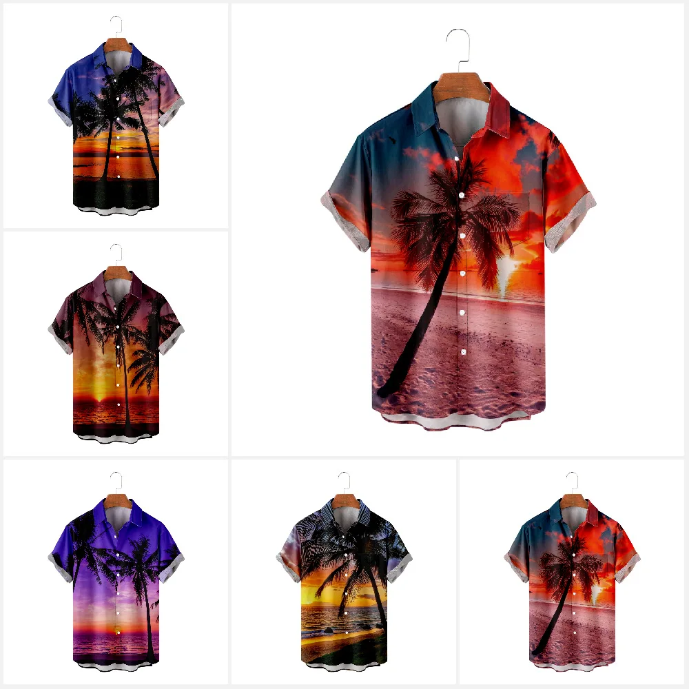 Hawaiian Blouse Male Henry Shirt Holiday Casual Tee Tops Short Sleeve Harajuku Coconut Tree Print Men's Oversized
Hawaiian Blouse Male Henry Shirt Holiday Casual Tee Tops Short Sleeve Harajuku Coconut Tree Print Men's Oversized