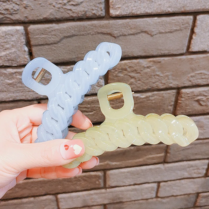 1pc Fashion 11cm Jelly Chain Grab Clip Coil Hair Clip Back of Head Clip Shark Clip Hair Accessories Hair Clips for Women
1pc Fashion 11cm Jelly Chain Grab Clip Coil Hair Clip Back of Head Clip Shark Clip Hair Accessories Hair Clips for Women