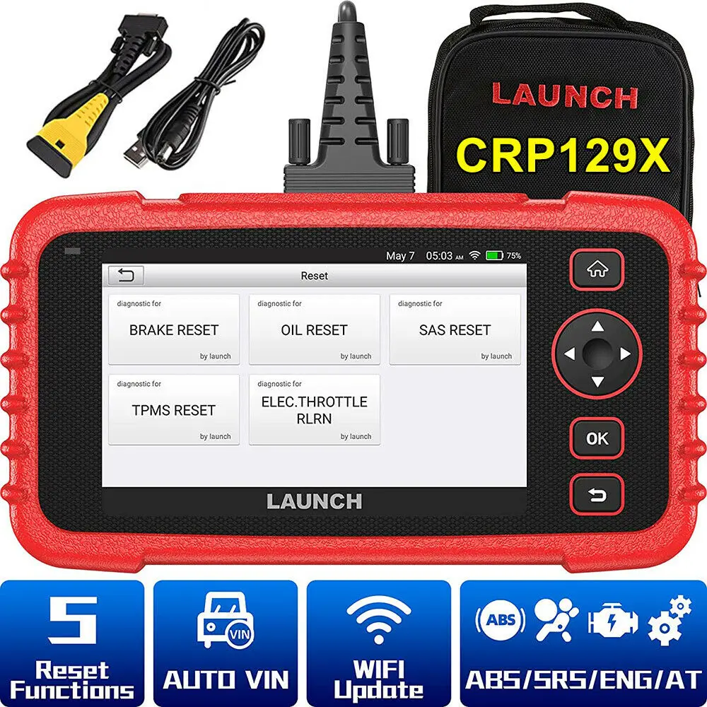 LAUNCH CRP129X OBD2 Car ABS SRS Diagnostic Scanner Tool Engine TPMS Code Reader
LAUNCH CRP129X OBD2 Car ABS SRS Diagnostic Scanner Tool Engine TPMS Code Reader