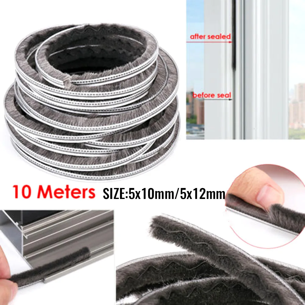 Hardware Home Improvement Seal Strip Weather Strip Window Windproof 10M Draught Excluder Hairy Seal Brush Pile
Hardware Home Improvement Seal Strip Weather Strip Window Windproof 10M Draught Excluder Hairy Seal Brush Pile