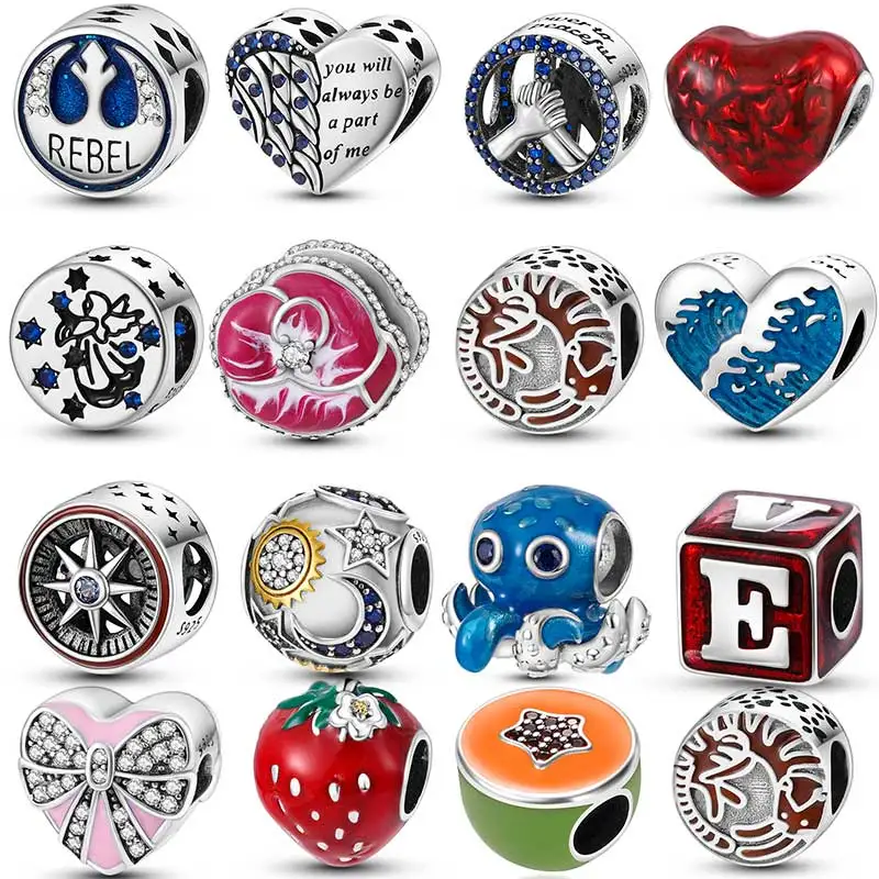 925 Sterling Silver Strawberry and Cantaloupe Beads Fit Original Pandora Bracelet&Bangle Making Fashion DIY Jewelry For Women
925 Sterling Silver Strawberry and Cantaloupe Beads Fit Original Pandora Bracelet&Bangle Making Fashion DIY Jewelry For Women