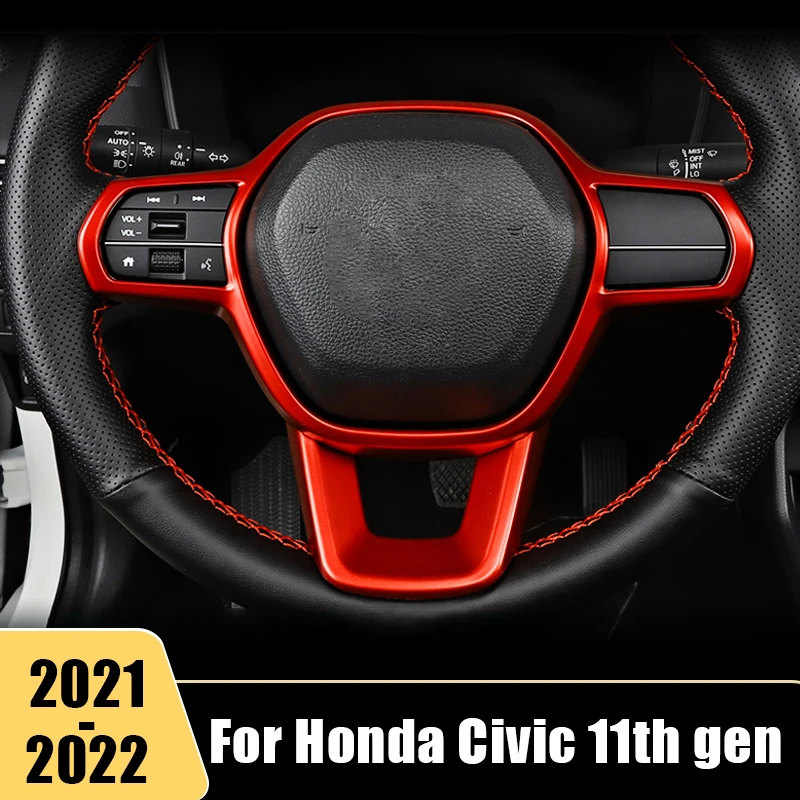 For Honda Civic 11th gen 2021 2022 ABS Car Steering Wheel Cover Trim Frame Decoration Sticker Interior Protective Accessories
For Honda Civic 11th gen 2021 2022 ABS Car Steering Wheel Cover Trim Frame Decoration Sticker Interior Protective Accessories