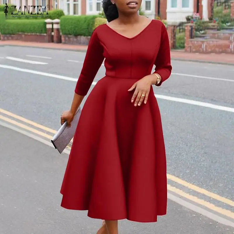 2022 Oversized Women Party Dress ZANZEA Spring Long Sleeve Knitted Midi Dreees Vestidos Casual Solid A-line Holiday Robe Femme
2022 Oversized Women Party Dress ZANZEA Spring Long Sleeve Knitted Midi Dreees Vestidos Casual Solid A-line Holiday Robe Femme