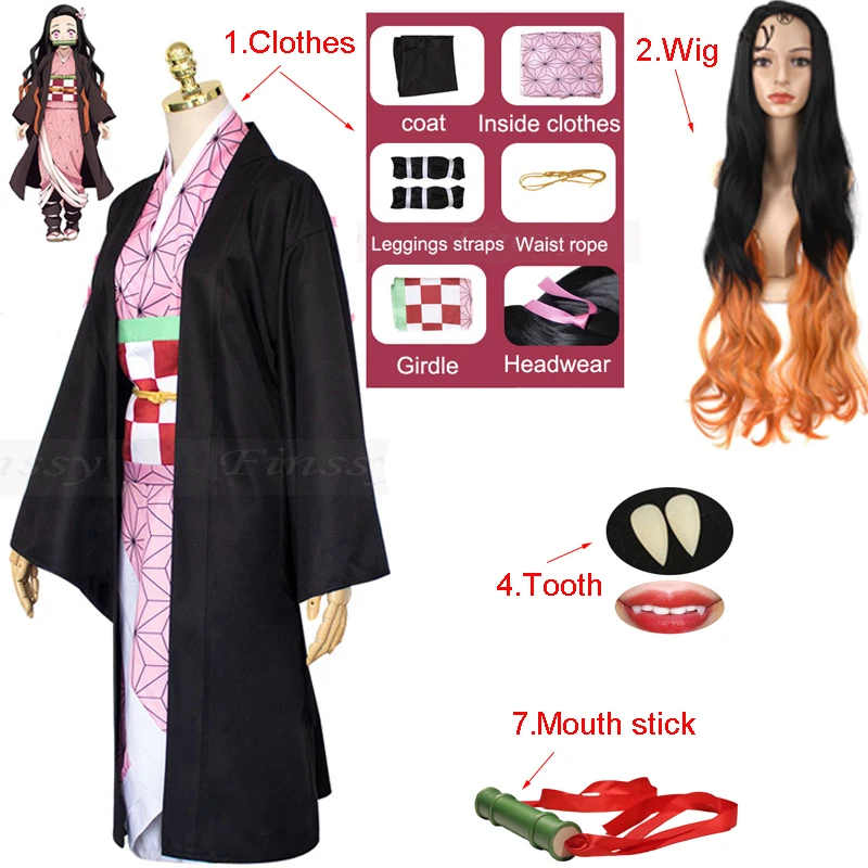Demon Slayer Kamado Nezuko Cosplay Costume Anime Shoes Wig Tooth Mouth Stick Kimetsu no Yaiba Adult Woman Cosplay Costume
Demon Slayer Kamado Nezuko Cosplay Costume Anime Shoes Wig Tooth Mouth Stick Kimetsu no Yaiba Adult Woman Cosplay Costume