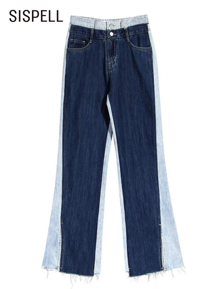 SISPELL Vintage Patchwork Wide Leg Pants For Women High Waist Colorblock Denim Loose Trousers Female Fashion Spring Clothing New
SISPELL Vintage Patchwork Wide Leg Pants For Women High Waist Colorblock Denim Loose Trousers Female Fashion Spring Clothing New