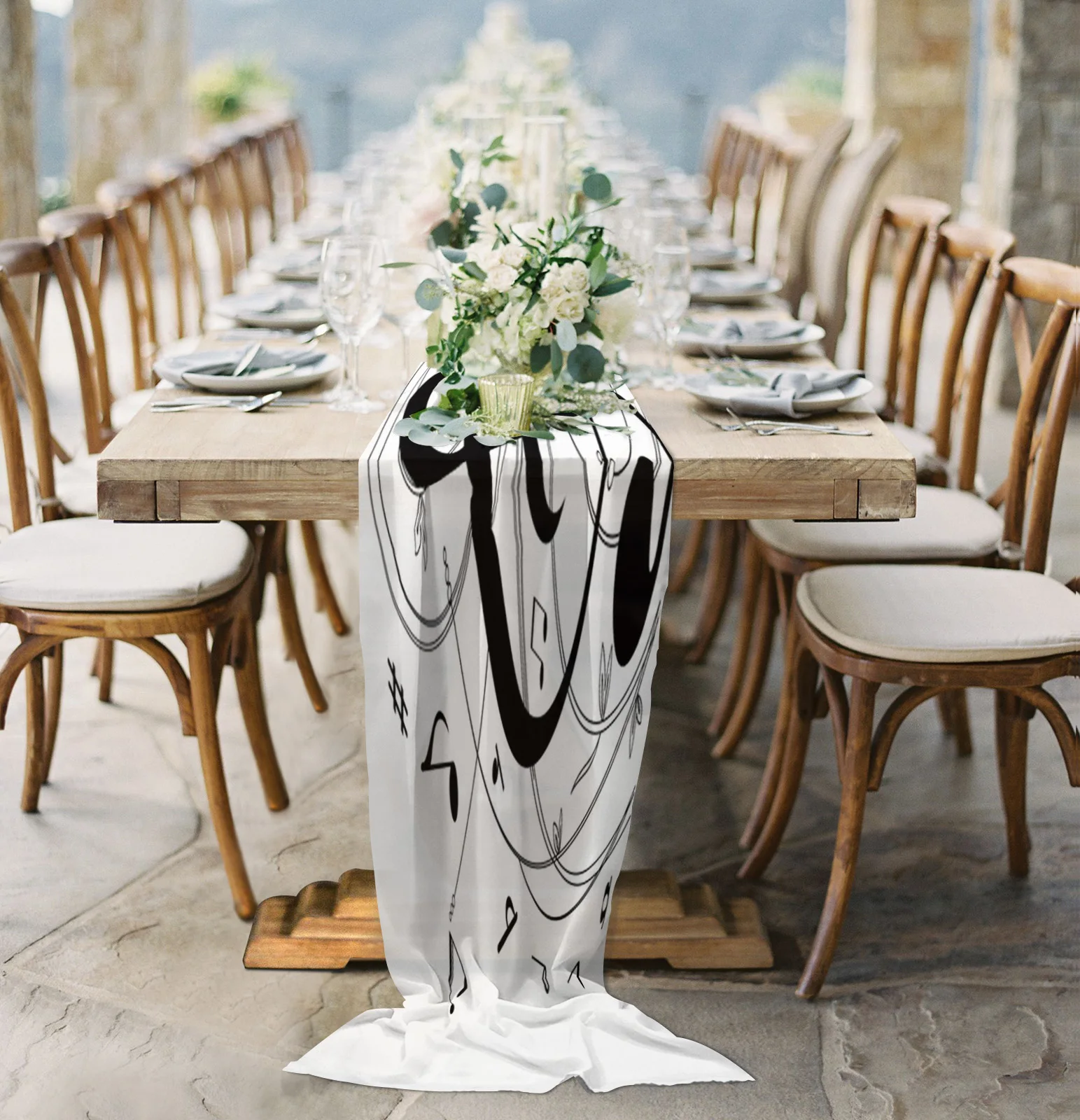 Music Symbol Black And White Art Sheer Chiffon Table Runner Wedding Party Birthday Luxury Voile Tablecloth Home Decoration
Music Symbol Black And White Art Sheer Chiffon Table Runner Wedding Party Birthday Luxury Voile Tablecloth Home Decoration