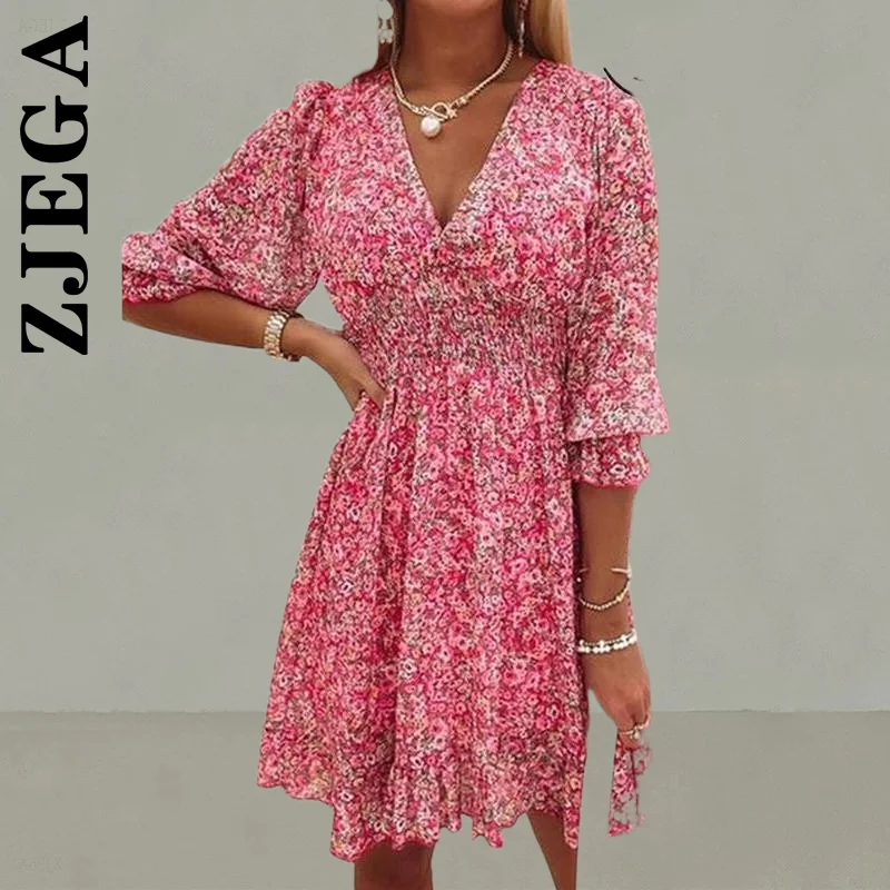 Платье Zjega женское Винтажное с цветочным принтом, элегантное Клубное, для отдыха
Платье Zjega женское Винтажное с цветочным принтом, элегантное Клубное, для отдыха