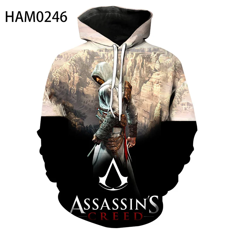 Толстовка Assassin Creed мужская с капюшоном, Модный трендовый Топ для отдыха и спорта, 3D Рисунок Аниме, весна-осень
Толстовка Assassin Creed мужская с капюшоном, Модный трендовый Топ для отдыха и спорта, 3D Рисунок Аниме, весна-осень