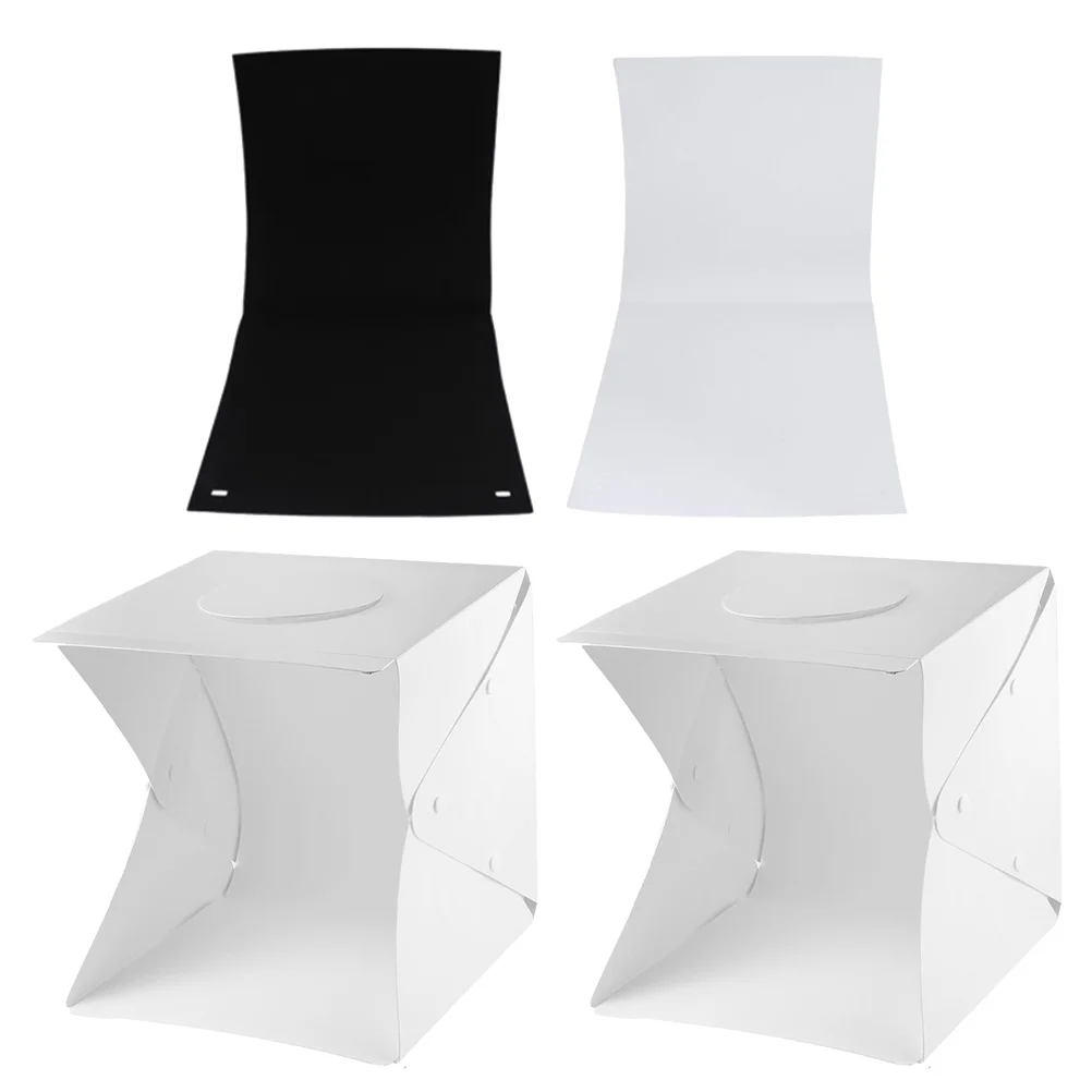 1 Set Photo Light Box Portable Studio Shooting Tent with LED Lights and Color Backdrops
1 Set Photo Light Box Portable Studio Shooting Tent with LED Lights and Color Backdrops