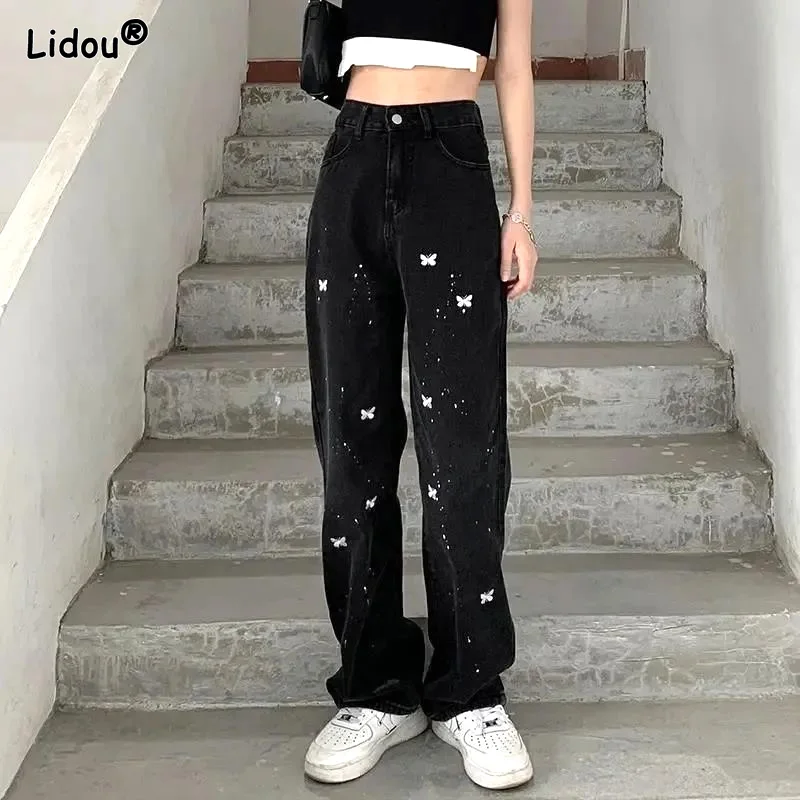 Fashion Casual Black Long Pants New Spring Summer Elastic Waist Button Solid Color High All-match Trend Women's Clothing 2022
Fashion Casual Black Long Pants New Spring Summer Elastic Waist Button Solid Color High All-match Trend Women's Clothing 2022