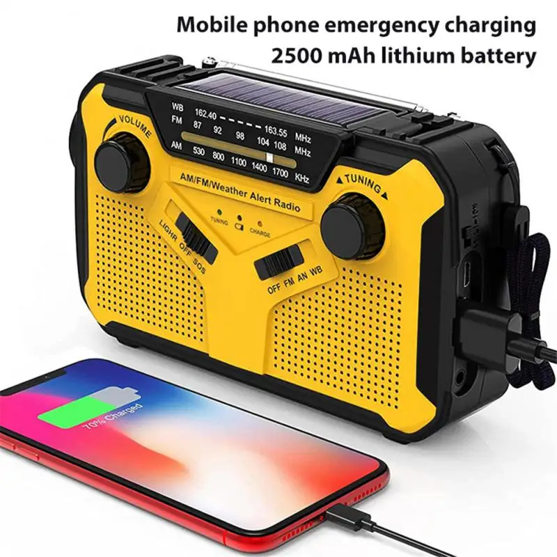 Multifunctional Hand Radio Solar Crank Dynamo Powered AM/FM/NOAA Weather Radio Use Emergency LED Flashlight Power Bank
Multifunctional Hand Radio Solar Crank Dynamo Powered AM/FM/NOAA Weather Radio Use Emergency LED Flashlight Power Bank