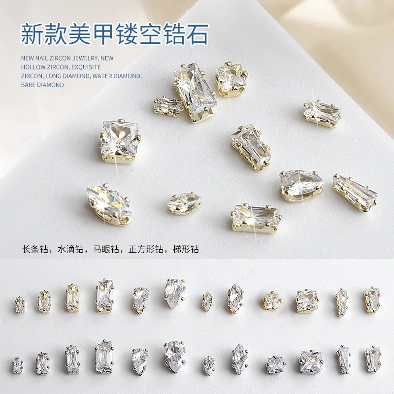 10PCS Exquisite Glitter Zircon Diamonds Claws Non-fading Gold Plating Alloy Nail Art Rhinestones Decoration Manicure Gems Charms
10PCS Exquisite Glitter Zircon Diamonds Claws Non-fading Gold Plating Alloy Nail Art Rhinestones Decoration Manicure Gems Charms