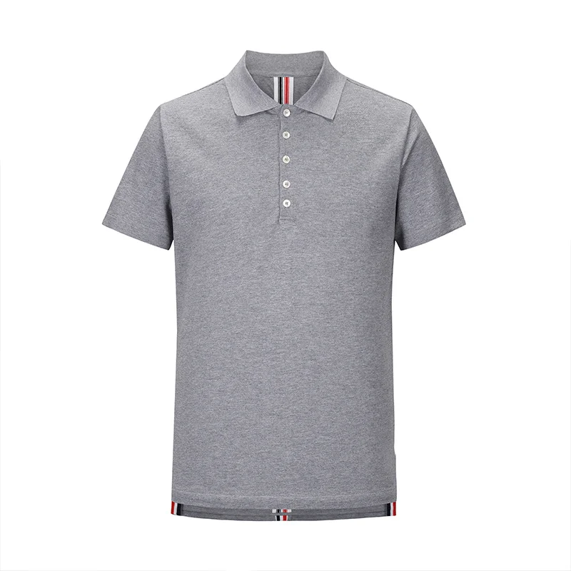 TB THOM Men T-Shirt Summer Fashion Brand Tops Pure Cotton Center Back Stripes Gray Blouses Casual Korean Design Polo T-shirt
TB THOM Men T-Shirt Summer Fashion Brand Tops Pure Cotton Center Back Stripes Gray Blouses Casual Korean Design Polo T-shirt