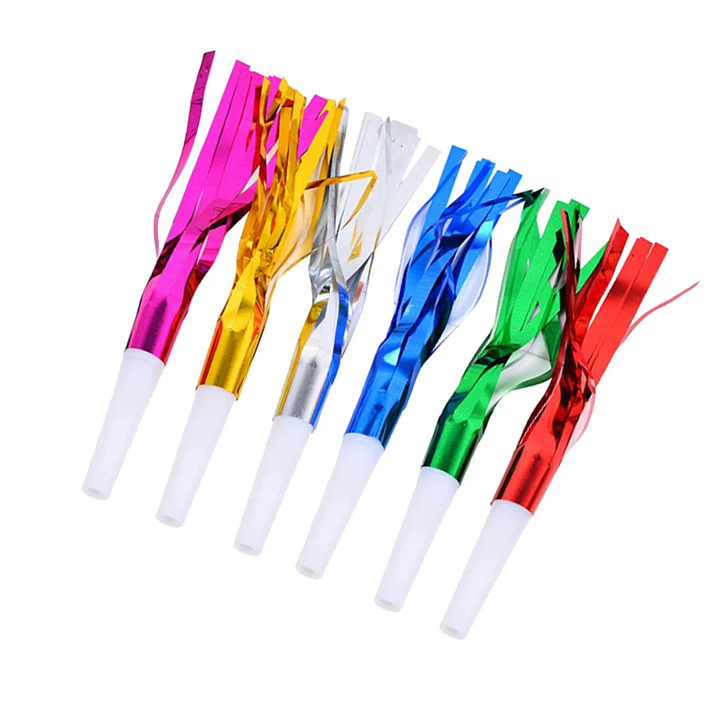 24PCS Colorful Glitter Fringed Blow Outs Metallic Noise Makers Party Festival Favors Toys Decoration Supplies for Kids
24PCS Colorful Glitter Fringed Blow Outs Metallic Noise Makers Party Festival Favors Toys Decoration Supplies for Kids