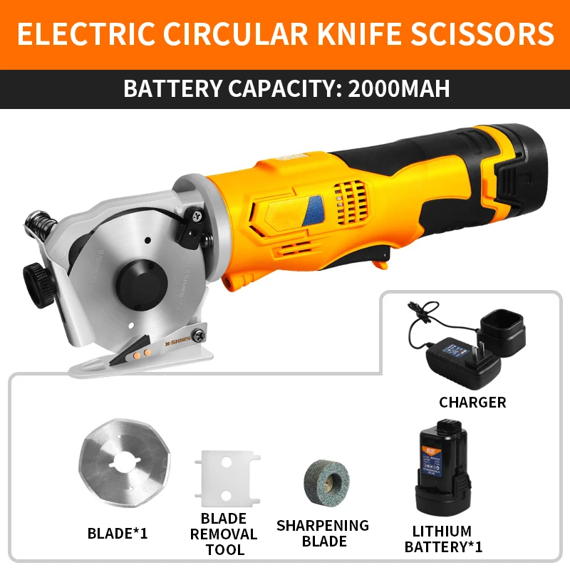 Cordless Electric Scissors electric Cloth Knife Fabric Cutting Tools Rechargeable Sewing Handheld Scissors Tailors Cutter
Cordless Electric Scissors electric Cloth Knife Fabric Cutting Tools Rechargeable Sewing Handheld Scissors Tailors Cutter