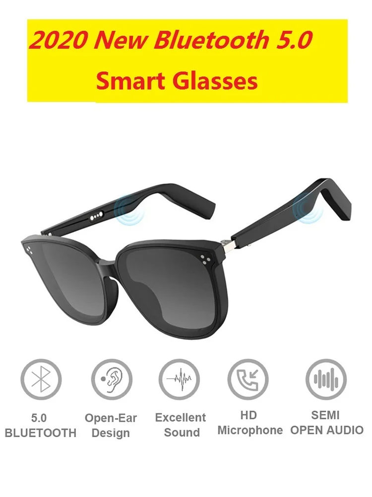 Bluetooth 5.0 Smart Video Glasses IP67 Waterproof TWS Open Earphone Voice Call Polarized Sunglasses Compatible with IOS Android
Bluetooth 5.0 Smart Video Glasses IP67 Waterproof TWS Open Earphone Voice Call Polarized Sunglasses Compatible with IOS Android
