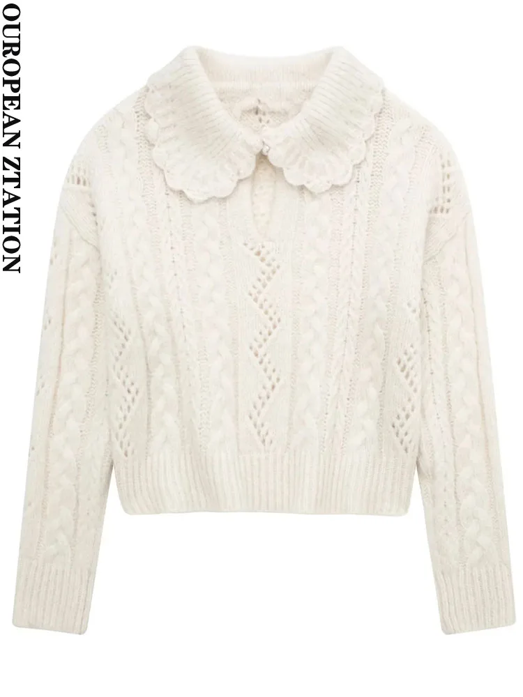 PAILETE Women 2022 fashion with pearl button knit sweater vintage lapel collar long sleeve female pullovers chic tops
PAILETE Women 2022 fashion with pearl button knit sweater vintage lapel collar long sleeve female pullovers chic tops