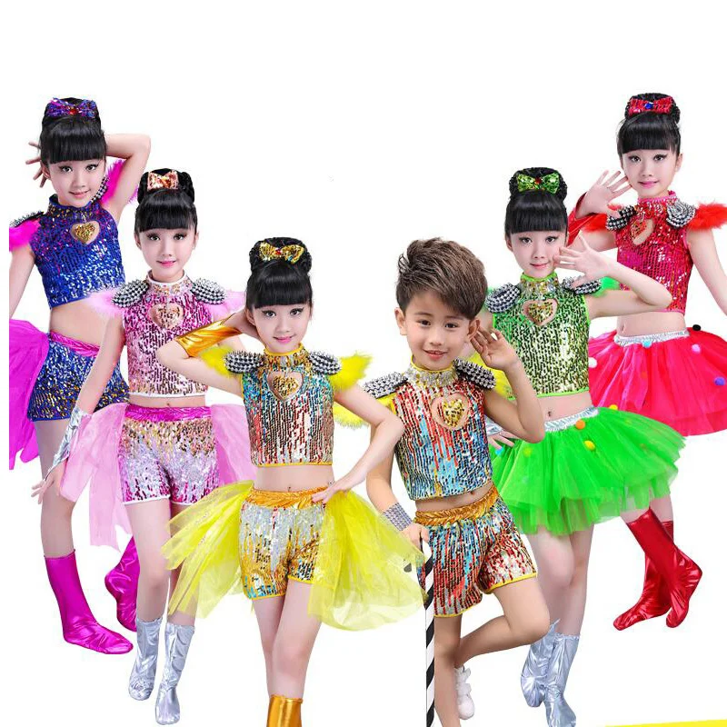 Kids Sequined Ballroom Jazz Hip Hop Stage wear Performance Costumes Clothes Top Shirt Shorts Girl Boy Stage wear Dance Outfits
Kids Sequined Ballroom Jazz Hip Hop Stage wear Performance Costumes Clothes Top Shirt Shorts Girl Boy Stage wear Dance Outfits