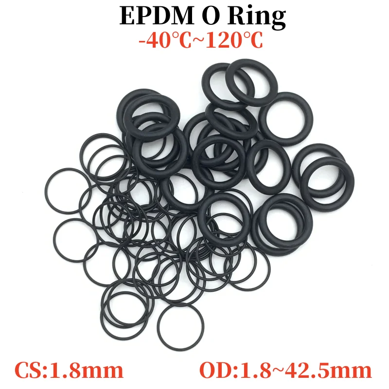 10pcs EPDM O-Ring Seal Gaskets Thickness 1.8mm ID 1.8~42.5mm EPDM Automobile Round O Type Corrosion Oil Resistant Sealing Washer
10pcs EPDM O-Ring Seal Gaskets Thickness 1.8mm ID 1.8~42.5mm EPDM Automobile Round O Type Corrosion Oil Resistant Sealing Washer