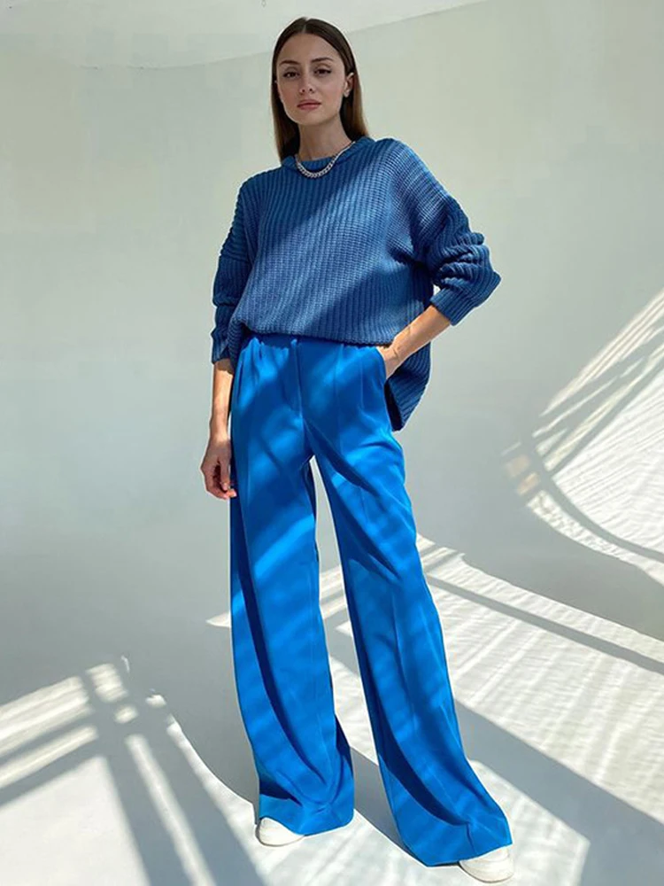 CHRLEISURE Women High-Waist Pants Office Women Trousers Drape Wide-Leg Pants Women Pants 2022 Fashion Klein Blue Olive Green
CHRLEISURE Women High-Waist Pants Office Women Trousers Drape Wide-Leg Pants Women Pants 2022 Fashion Klein Blue Olive Green