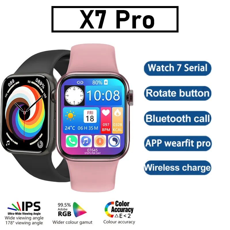 2022 New Series X7 Pro Smart Watch HD Screen Waterproof with Bluetooth Call Men's Women's Sports Smart Watch Heart Rate Music
2022 New Series X7 Pro Smart Watch HD Screen Waterproof with Bluetooth Call Men's Women's Sports Smart Watch Heart Rate Music