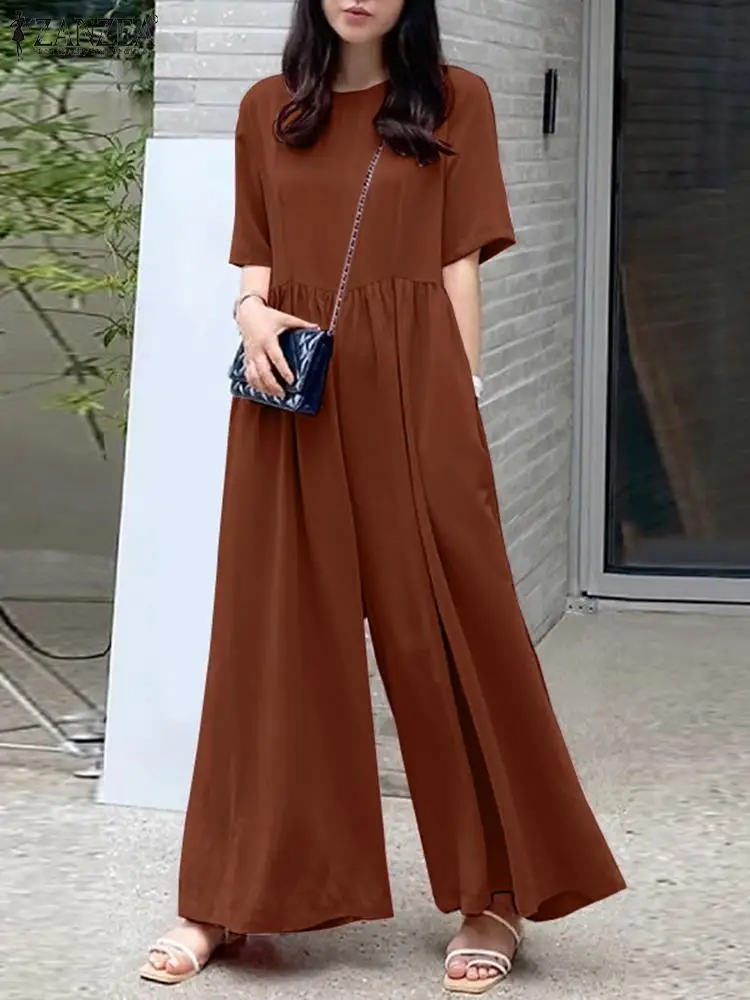 ZANZEA Women Summer 2023 Jumpsuits Casual Loose Wide Leg Pant Overalls Elegant Solid High Waist Holiday Fashion Pockets Rompers
ZANZEA Women Summer 2023 Jumpsuits Casual Loose Wide Leg Pant Overalls Elegant Solid High Waist Holiday Fashion Pockets Rompers