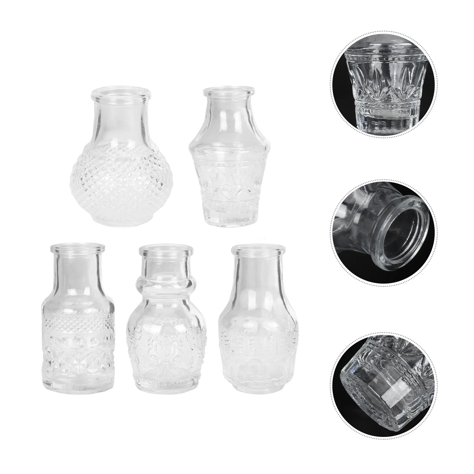 5Pcs Vase Creative Vase Decor Vintage Vase Glass Vase for Wedding Office Bedroom
5Pcs Vase Creative Vase Decor Vintage Vase Glass Vase for Wedding Office Bedroom