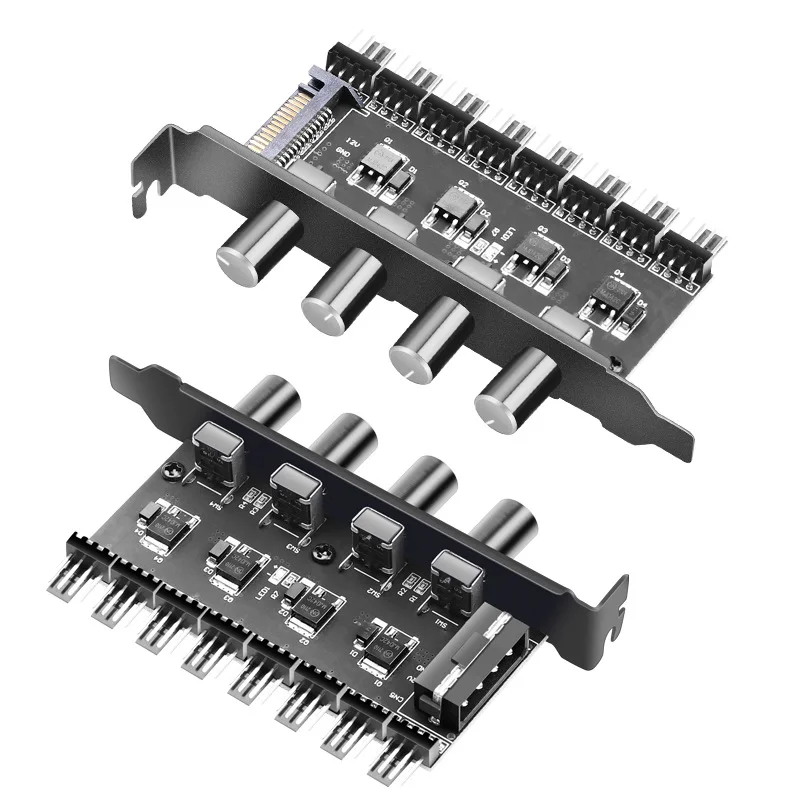 Fan PWM Speed Controller Hub Compatible with 3pin/4pin Variable Speed Radiator Speed Down Controller
Fan PWM Speed Controller Hub Compatible with 3pin/4pin Variable Speed Radiator Speed Down Controller