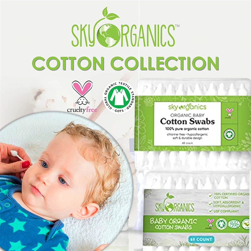 Baby Cotton Swabs for Baby doubleended 2000 Count sterile cotton swabs spiral head ear and nose multifunctional cleaning stick 
Baby Cotton Swabs for Baby doubleended 2000 Count sterile cotton swabs spiral head ear and nose multifunctional cleaning stick