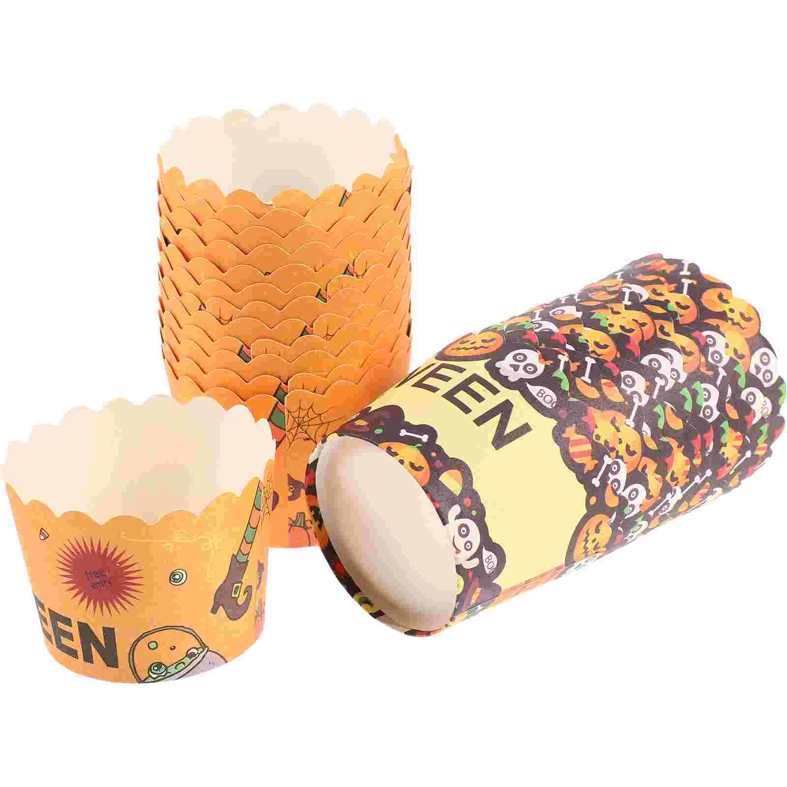 100 Pcs Halloween Cake Cups Snack Stand Delicate Small Paper Panificadora Supplies Novel Muffin Coating Baking
100 Pcs Halloween Cake Cups Snack Stand Delicate Small Paper Panificadora Supplies Novel Muffin Coating Baking