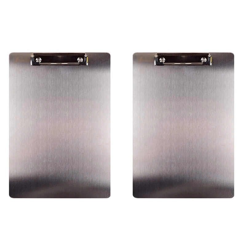 2X Metal Clipboard Folder A4 Stainless Steel Clip Board Bill Storage Folder Writing File Board Menu Splint For Business
2X Metal Clipboard Folder A4 Stainless Steel Clip Board Bill Storage Folder Writing File Board Menu Splint For Business